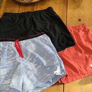 Set of 3 Men’s Nike Shorts - Black, Blue, Coral